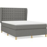 The Living Store Box spring postelja z vzmetnico temno siva 140x200 cm blago - Box Spring Postelja, (21519972) | Shoptok.si