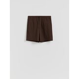 Reserved Loose kratke hlače - tamnosmeđe | shoptok.hr
