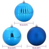 vidaXL Set Božićnih Ukrasnih Kuglica 15 pcs Plava | shoptok.hr