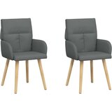 vidaXL Jedilni stoli 2 pcs Blago Temno siva 60 x 56 x 96 cm, (5000296724) | Shoptok.si