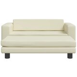 Krevet za pse s produžetkom krem 100 x 50 x 30 cm umjetna koža | Eponuda.com