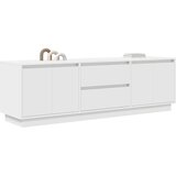 TV ormarić s LED svjetlima bijeli 160,5x41x50 cm | shoptok.hr