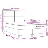  Postelja s pomičnim dnom z vzmetnico Taupe 160x200 cm Tkanina, (22051909) | Shoptok.si