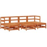 Set lounge namještaja za vrt 7 pcs Vosak Smeđa Masivna borovina - Vosak smeđa | shoptok.hr