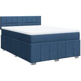 vidaXL Krevet s oprugama i madracem plavi 140x200 cm od tkanine | shoptok.hr