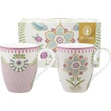 Pip Studio Lily & Lotus - velika skodelica - komplet 2 kosov - Vijolična Cene