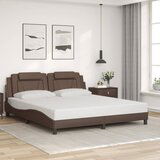 Maison Chic Posteljni okvir - Dvoposteljna postelja - Zakonska postelja z vzglavjem rjav 180x200 cm umetno usnje-J6007, (21774345) | Shoptok.si