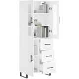  Visoka komoda bijela 69,5x34x180 cm konstruirano drvo Slike