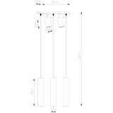  Obesna svetilka RING 3 črna, (21347985) | Shoptok.si