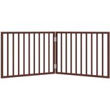 vidaXL Vrata za pse zložljiva 2 panela rjava 160 cm topolovina | Shoptok.si