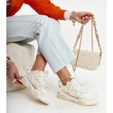 Gemre Beige sneakers with fabric inserts Melilot | Shoptok.si