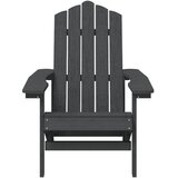  Vrtna stolica Adirondack sa stolićem HDPE antracit | shoptok.hr
