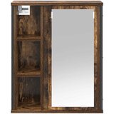  Kupaonski zidni ormarić s ogledalom dimljeni hrast 50x21x60 cm | Eponuda.ba