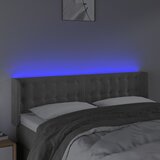  LED uzglavlje svjetlosivo 147x16x78/88 cm baršunasto | shoptok.hr