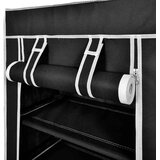 Ormarić za Cipele s Pokrovom od Tekstila 58 x 28 x 106 cm Crni | Eponuda.com