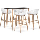 vidaXL 5-dijelni barski set crno-bijeli | shoptok.hr