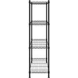 vidaXL Police za pohranu s 4 razine 90 x 35 x 137 cm crne 200 kg | shoptok.hr