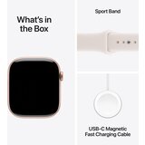 Apple Watch Series 11 Cellular 46mm S/M MFCG4ZR/A Aluminijasto kucište Rosegold Sportska narukvica Blassrosa | shoptok.hr