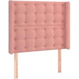  LED uzglavlje ružičasto 93x16x118/128 cm baršunasto | shoptok.hr