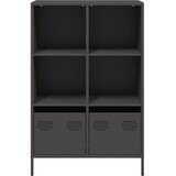  Visoka komoda crna 68x39x103,5 cm od čelika | Eponuda.com