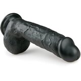 EasyToys pripenjalni, testisni dildo (22,5 cm) - črn | Shoptok.si