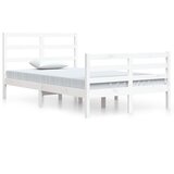 The Living Store Posteljni okvir bel iz trdne borovine 120x200 cm - Posteljni Okvir, (21526129) | Shoptok.si