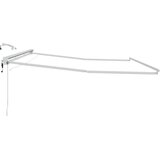  Električna nadstrešnica s profili LED Bela 4 × 3,5 m Aluminij, (5000207282) | Shoptok.si