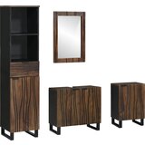vidaXL Komplet pohištva za kopalnico 4 pcs Bela 38 x 33 x 160 cm | Shoptok.si