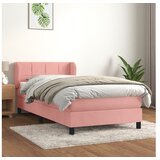  Box spring krevet s madracem ružičasti 90x200 cm baršunasti | shoptok.hr