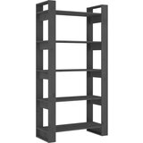 Maison Chic Knjižna omara - Knjižni regal siva 80x35x160 cm trden les, (21723400) Cene