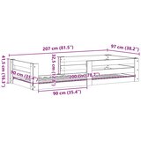  Okvir kreveta bez madraca voštano smeđi 90 x 200 cm od borovine | shoptok.hr