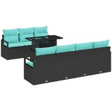  Vrtna sedežna garnitura 8 pcs Črna in modra 100 x 55 x 73 cm, (5000085066) | Shoptok.si