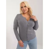 Fashion Hunters Dark gray sweater of a larger size