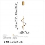 Opviq LED viseča svetilka v zlati barvi ø 16 cm Likma – | Shoptok.si