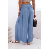 Kesi Włoski Women's wide-leg viscose trousers Denim | shoptok.hr