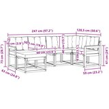 Set vanjskih sofa 6 kom. Prirodna i bež Smeđa 247 x 128,5 x 73 cm | shoptok.hr