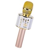 Kaku brezžični karaoke mikrofon zlat cene