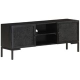 TV ormarić crni 115 x 30 x 46 cm od masivnog drva manga | Eponuda.com