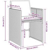  Vrtni set za objed 5 pcs Crna poliratan | shoptok.hr