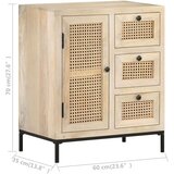  Komoda 60x35x70 cm trden mangov les in naravni trst | Shoptok.si