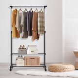  Podesivo stalak za odjeću s kotačićima - crno | shoptok.hr