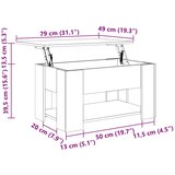  Stolić za kavu bijeli 79 x 49 x 41 cm od konstruiranog drva | shoptok.hr