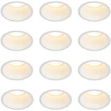 QAZQA Set van 12 inbouwspots wit GU10 70mm IP44 - Dept Cene