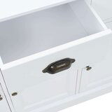 vidaXL Komoda s 3 vrati MDF in borovina 105x35x77,5 cm | Shoptok.si