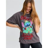 Sinsay Pamučna oversized majica s ukrasnim šljokicama Stitch Cijene