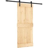  Klizna vrata s priborom za montažu 85 x 210 cm masivna borovina | shoptok.hr