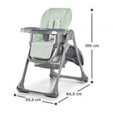 Kinderkraft stolica za hranjenje tastee grey (KHTAST00GRY0000)