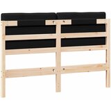  Tapecirani uzglavlje Smeđa i crna 135 cm Čvrsto borovo drvo | shoptok.hr