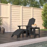  Vrtna stolica Adirondack s osloncem i stolićem HDPE antracit | shoptok.hr