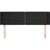  Uzglavlje s ušima crni 147x16x78/88 cm od umjetne kože | shoptok.hr
